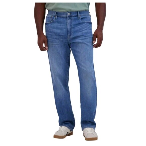 Lucky Brand Mens 223 Straight Stretch Classic 5-Pocket 40x32 Lt Blue Denim Jeans - Picture 1 of 16